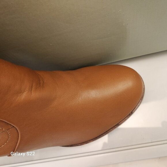 TED BAKER London Daphina Women's Boots Tan Leather Heeled Ankle Chelsea Size 9.5 - Picture 2 of 15